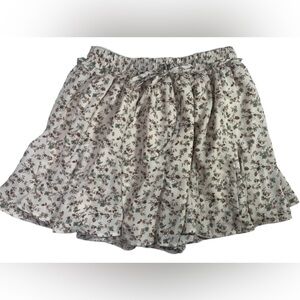 Paper Crane Skirt Skort Floral Ruffle Western Festival Boho Women Tween Size XS
